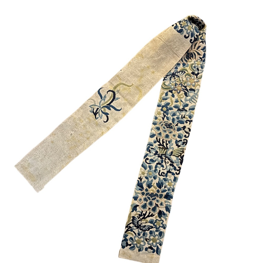 ANTIQUE CHINESE SILK EMBROIDERED SLEEVE BAND